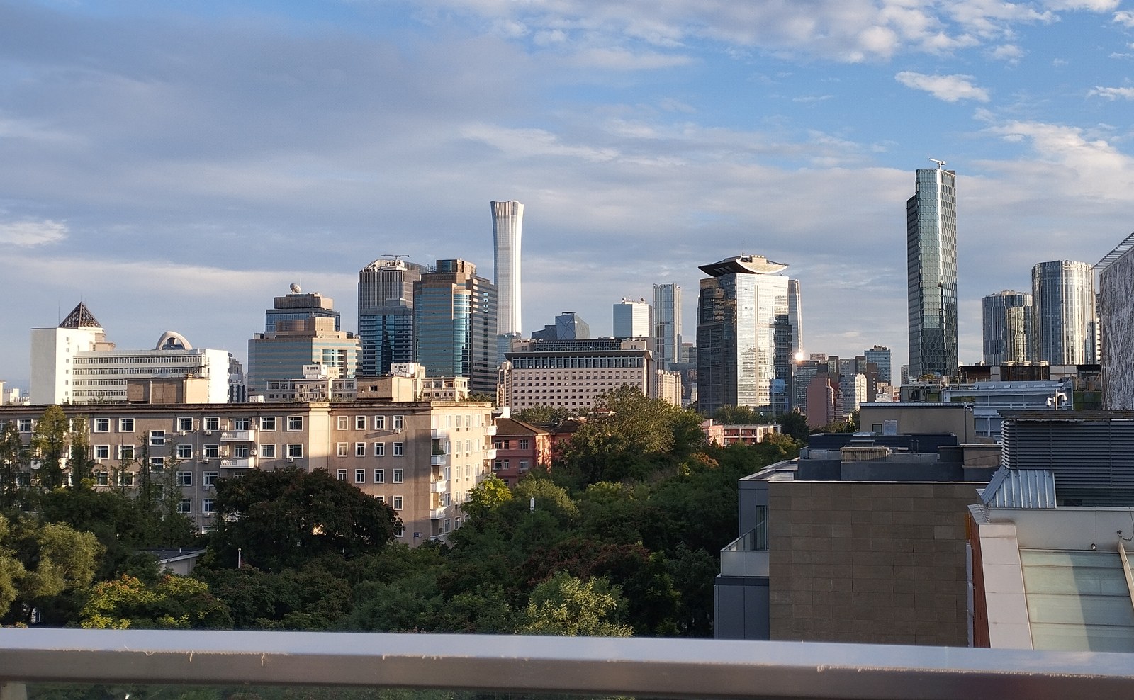 Beijing central business district seen from the terrace of our office