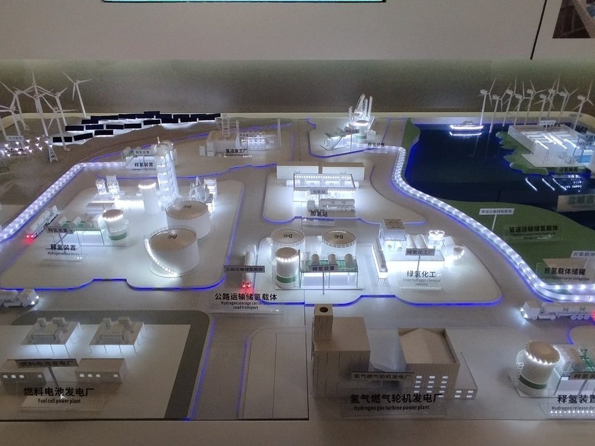 Scale model of an energy generation and distribution plant